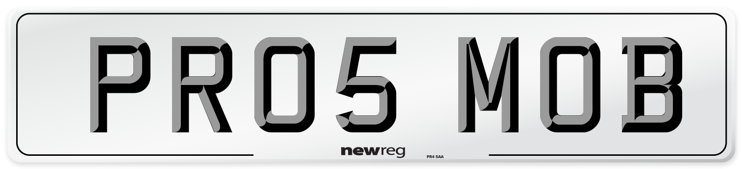 PR05 MOB Number Plate from New Reg